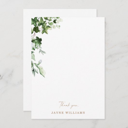 Waterverf Ivy Vrijgezellenfeest Bedankt Uitnodigin Kaart (Voorkant / Achterkant)