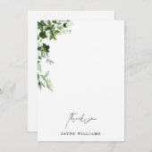 Waterverf Ivy Vrijgezellenfeest Dank u Kaart (Voorkant / Achterkant)