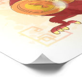 Waterverf jaar van de draak, Samurai Poster (Hoek)