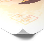 Waterverf Jaar van de Konijn, geisha Poster (Hoek)