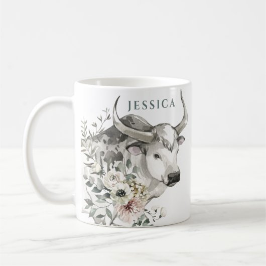 Waterverf Jaar van de Os | Chinees nieuwjaar Koffiemok (Links)