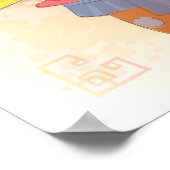 Waterverf jaar van de Ox, Samurai Poster (Hoek)