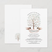 Waterverf Jaarlijkse hereniging over moderne bomen Kaart (Voorkant / Achterkant)