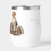 Waterverf jachthond in vintage stijl (Links)