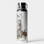 Waterverf jachtregels | Monogram waterflesje Waterfles (Achterkant)