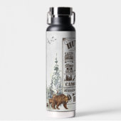 Waterverf jachtregels | Monogram waterflesje Waterfles (Voorkant)