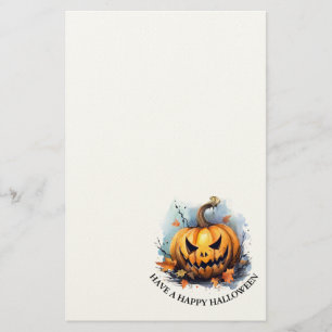 Waterverf Jack-o-lantaarn Briefpapier