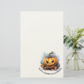 Waterverf Jack-o-lantaarn Briefpapier (Staand voorkant)