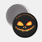 Waterverf Jack O' Lantern Face Halloween Magneet (Voorkant / Achterkant)