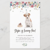 Waterverf Jack Russell Dog Verjaardagsuitnodiging (Voorkant)