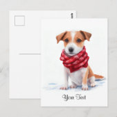 Waterverf Jack Russell Terrier Puppy Dog Briefkaart (Voorkant / Achterkant)