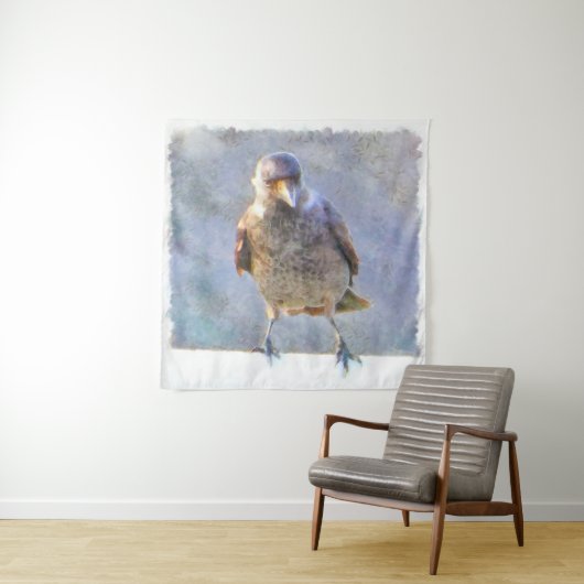 Waterverf Jackdaw Wandkleed (In Situ (horizontaal))