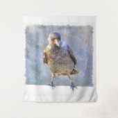 Waterverf Jackdaw Wandkleed (Voorkant)