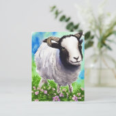 Waterverf Jacob Sheep Briefkaart (Staand voorkant)