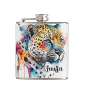 Waterverf Jaguar Heupfles (Voorkant)