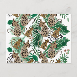 Waterverf Jaguar Illustration Animal Print Briefkaart