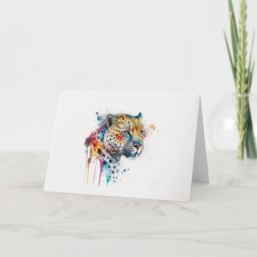 Waterverf Jaguar Kaart (Voorkant)