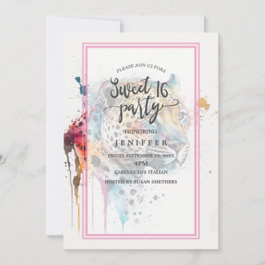 Waterverf Jaguar Kaart (Voorkant)