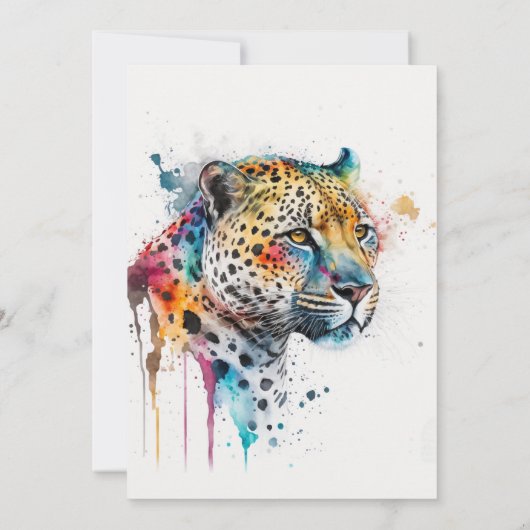 Waterverf Jaguar Kaart (Achterkant)