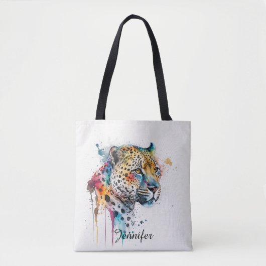 Waterverf Jaguar Tote Bag (Voorkant)