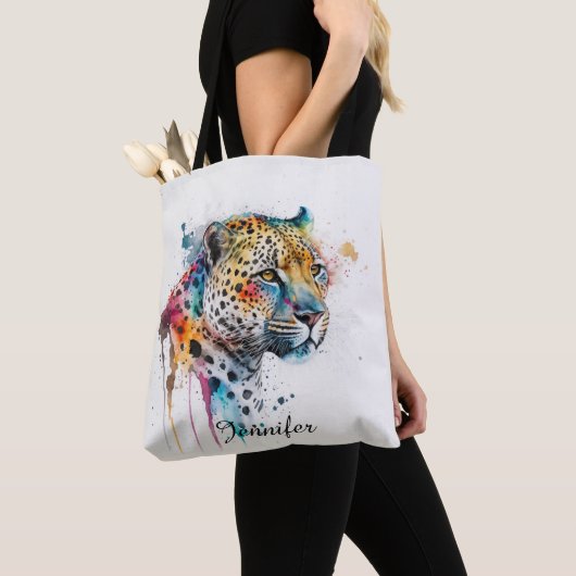 Waterverf Jaguar Tote Bag (Dichtbij)