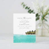 Waterverf Jamaica Beaches Tropisch Eiland Briefkaart (Staand voorkant)