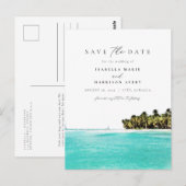 Waterverf Jamaica Beaches Tropisch Eiland Briefkaart (Voorkant / Achterkant)