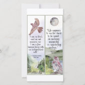Waterverf Jane Eyre Book Quotes Birds Bladwijzer Kaart (Voorkant)