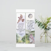 Waterverf Jane Eyre Book Quotes Birds Bladwijzer Kaart (Staand voorkant)