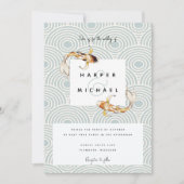 waterverf japanese koi - uitnodiging voor het huwe (Voorkant)