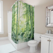 Waterverf japans bamboe bos douchegordijn (In situ)