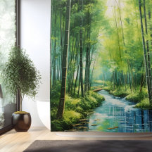 Waterverf Japans Bamboebos