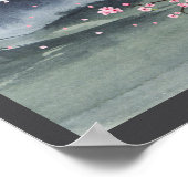 Waterverf Japans landschap Poster (Hoek)