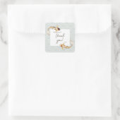 waterverf Japanse koi vis bedank sticker (Tas)