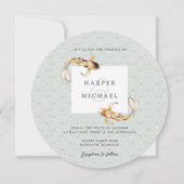 waterverf Japanse koivistrouwuitnodiging Kaart (Voorkant)