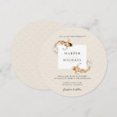 waterverf Japanse koivistrouwuitnodiging Kaart (Voorkant / Achterkant)