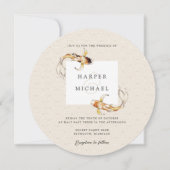 waterverf Japanse koivistrouwuitnodiging Kaart (Voorkant)