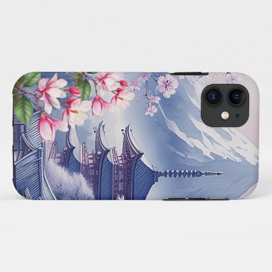 WATERVERF JAPANSE KUNST NATUUR BERG Case-Mate iPhone CASE (Achterkant (horizontaal))