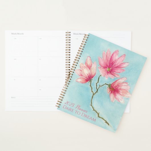 Waterverf japanse magnolia planner (Display)