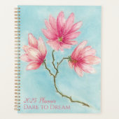 Waterverf japanse magnolia planner (Voorkant)