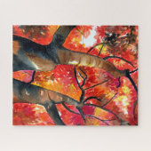 Waterverf Japanse mazelboomkunst Legpuzzel (Horizontaal)