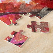 Waterverf Japanse mazelboomkunst Legpuzzel (Zijkant)