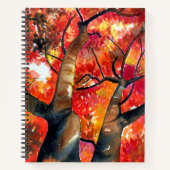 Waterverf Japanse mazelboomkunst Notitieboek (Voorkant)