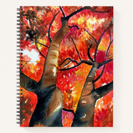 Waterverf Japanse mazelboomkunst Notitieboek (Voorkant)