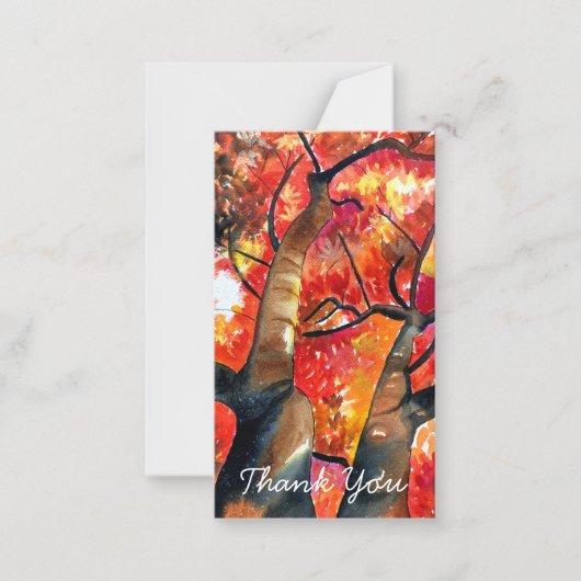 Waterverf Japanse mazelboomkunst Notitiekaartje (Voorkant)