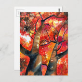 Waterverf Japanse paardenboom Briefkaart (Voorkant / Achterkant)