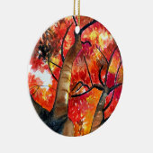 Waterverf Japanse paardenboom Keramisch Ornament (Rechts)