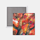 Waterverf Japanse paardenboom Magneet (Voorkant / Achterkant)