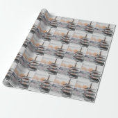 Waterverf Japanse Pagode & Fuji  Cadeaupapier (Uitgerold)