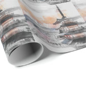 Waterverf Japanse Pagode & Fuji  Cadeaupapier (Rol Hoek)